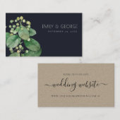 ZWARTE BERRY LEAFY FOLIAGE GREENERY WEDDING WEBSIT VISITEKAARTJE (Voorkant / Achterkant)