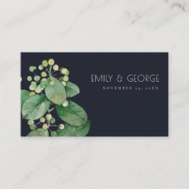 ZWARTE BERRY LEAFY FOLIAGE GREENERY WEDDING WEBSIT VISITEKAARTJE