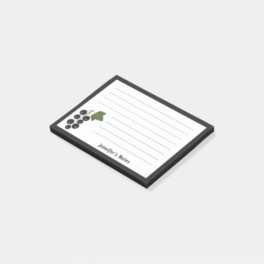 zwarte bes post-it® notes (Schuin)