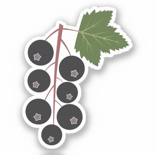 zwarte bes sticker (Voorkant)