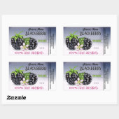 Zwarte Bescanisatie Rechthoekige Sticker (Vel)