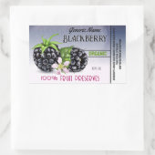 Zwarte Besfruit Inmaken Rechthoekige Sticker (Tas)