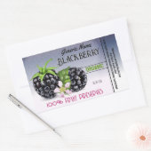 Zwarte Besfruit Inmaken Rechthoekige Sticker (Envelop)