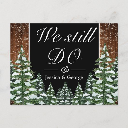 Zwarte besneeide bos-stil Do jubileum uitnodiging (Voorkant)