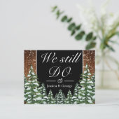 Zwarte besneeide bos-stil Do jubileum uitnodiging (Staand voorkant)