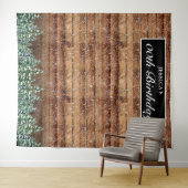 Zwarte besneeuwde bos bos geboortefoto achtergrond wandkleed (In Situ (horizontaal))