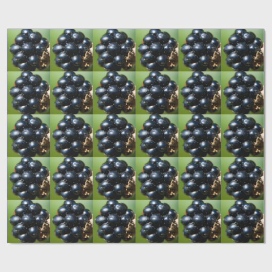 Zwarte bessen cadeaupapier (Vlak)