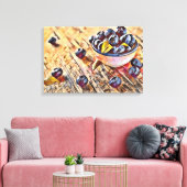 Zwarte bessen canvas afdruk (Insitu (Woonkamer))