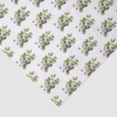 Zwarte bessen en bloesems op White Tissuepapier (Detail)