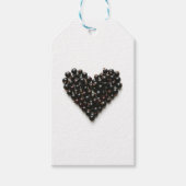Zwarte bessen hart cadeaulabel (Voorkant)