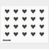 Zwarte bessen hart ronde sticker (Vel)