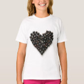 Zwarte bessen hart t-shirt (Voorkant)