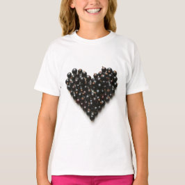 Zwarte bessen hart t-shirt