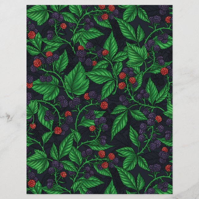 Zwarte bessen op donkergrijs (Voorkant)