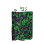 Zwarte bessen op donkergrijs heupfles (Rechts)