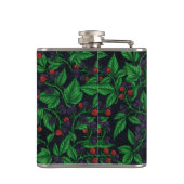 Zwarte bessen op donkergrijs heupfles (Achterkant)