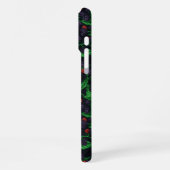 Zwarte bessen op donkergrijs iPhone hoesje (Linkerkant)