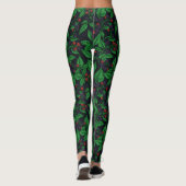 Zwarte bessen op donkergrijs leggings (Achterkant)