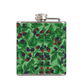 Zwarte bessen op groen heupfles (Achterkant)