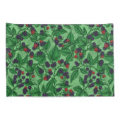 Zwarte bessen op groen kussensloop (Achterkant-Rechts)