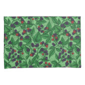 Zwarte bessen op groen kussensloop (Voorkant-Rechts)