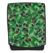 Zwarte bessen op groen rugtassen (Voorkant)