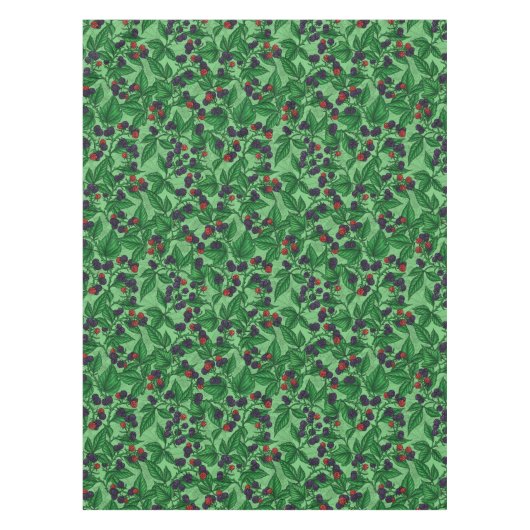 Zwarte bessen op groen tafelkleed (Voorkant)