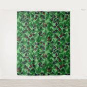 Zwarte bessen op groen wandkleed (Voorkant)