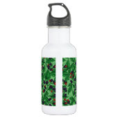 Zwarte bessen op groen waterfles (Achterkant)