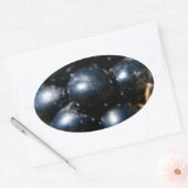 Zwarte bessen ovale sticker (Envelop)