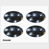 Zwarte bessen ovale sticker (Vel)