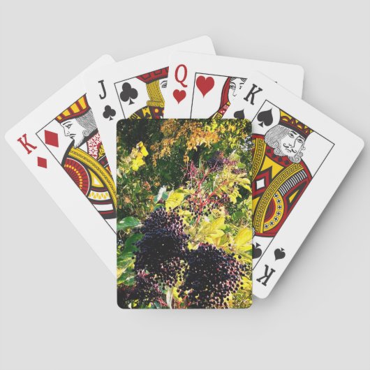 Zwarte bessen pokerkaarten (Achterkant)