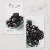 Zwarte bessen profielkaart visitekaartje (Voorkant / Achterkant)