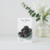 Zwarte bessen profielkaart visitekaartje (Staand voorkant)