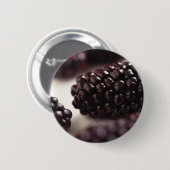 Zwarte bessen ronde button 5,7 cm (Voorkant /achterkant)
