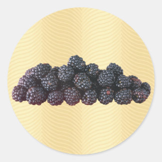 Zwarte bessen ronde sticker