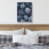 Zwarte Bessen Schilderij - Stilleven Illustratie Canvas Afdruk (Insitu (Slaapkamer))