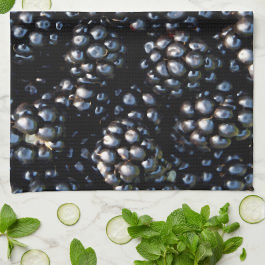 Zwarte bessen theedoek (Gevouwen)