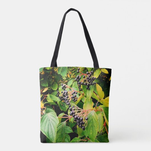 Zwarte bessen tote bag (Achterkant)