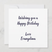 Zwarte bessen Verjaardag Kaart (Achterkant)