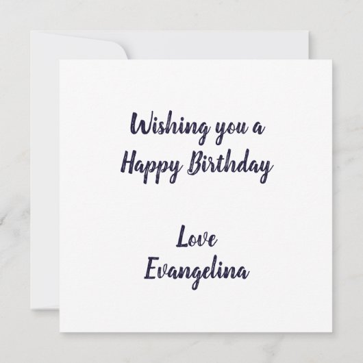 Zwarte bessen Verjaardag Kaart (Achterkant)