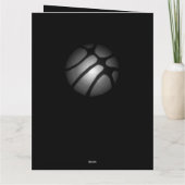 Zwarte Beste coach basketbal foto Bedankkaart (Achterkant)