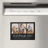 Zwarte Beste Opa Ooit Vier Fotomagneet Magneet (Insitu (Vaatwasser))