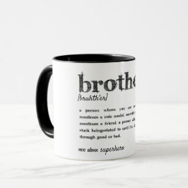 Zwarte beste Quote broersuperheld Funny gift Mok