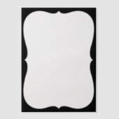 Zwarte beugel Lijst bruiloft Vellum Uitnodigingen (Voorkant)