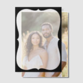 Zwarte beugel Lijst bruiloft Vellum Uitnodigingen (Offset (Koppel))