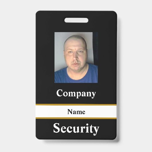 Zwarte beveiligings-ID-badge Badge (Voorzijde)