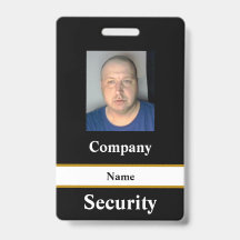 Zwarte beveiligings-ID-badge