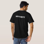 Zwarte beveiligings t-shirts voor professionele be (Achterkant volledig)