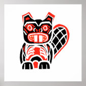 zwarte bever poster (Voorkant)